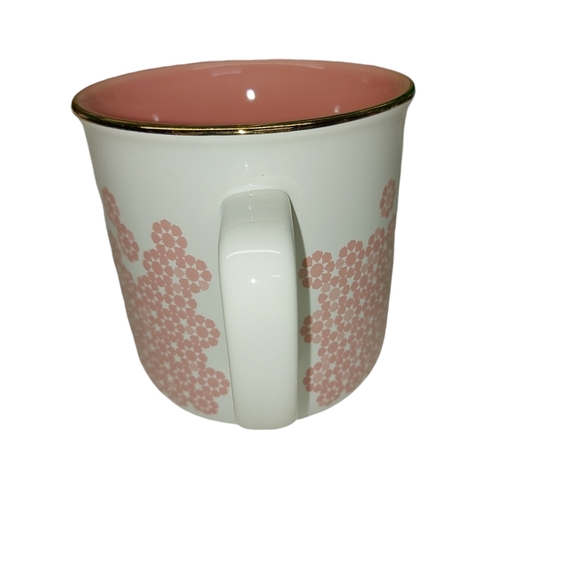 David's Tea Mug Pink, White and Gold - Picture 3 of 8